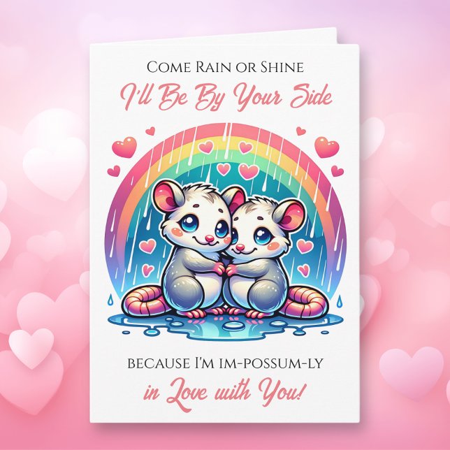 Carte A Sweet Possum Themed Valentine's Day  (Créateur téléchargé)