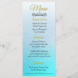 Carte à thème Aqua Blue Mariage de plage Oceanic