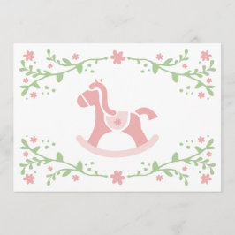 Carte à thème baby shower / Cheval à rochers