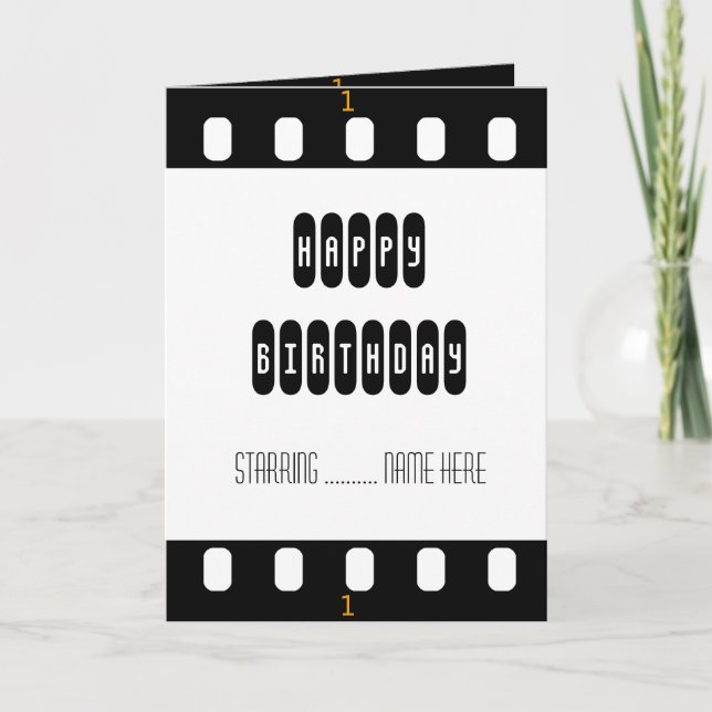 Carte à thème Movie Star Film Strip (Devant)