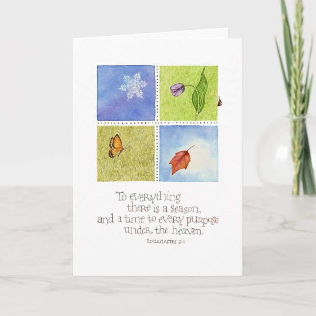 Carte À tout il y a une saison (Devant)
