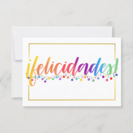 Carte à un côté Felicidades