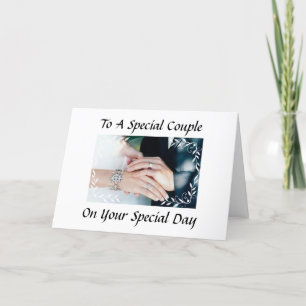 CARTE À UN COUPLE SPÉCIAL LE JOUR DU MARIAGE