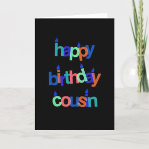CARTE À UN "COUSIN EXTRAORDINAIRE" À VOTRE ANNIVERSAIRE