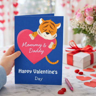 Carte À un fils pour la Saint-Valentin Tigre