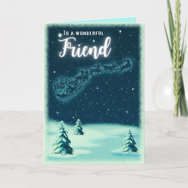 Carte À un merveilleux ami Noël (Devant)