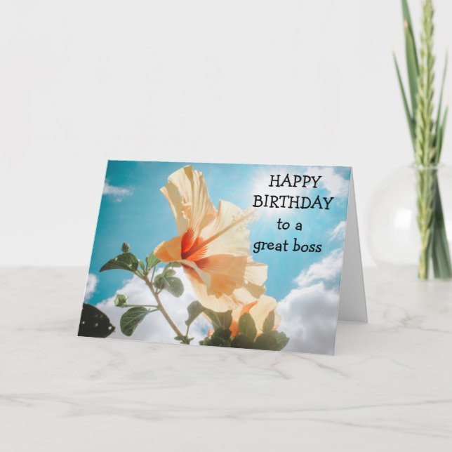 CARTE À UN «SUPER PATRON» JOYEUX ANNIVERSAIRE (Devant)