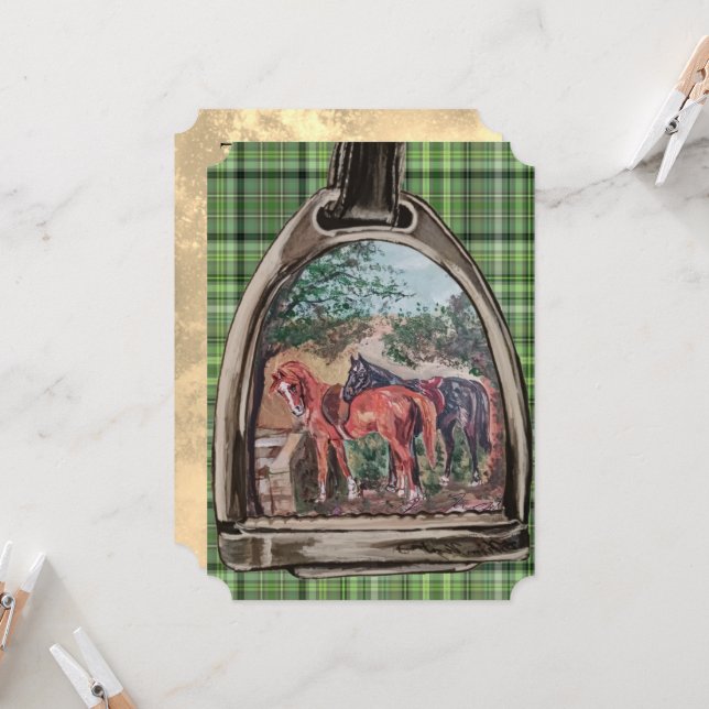 Carte a view through a stirrup  (Devant/Arrière en situation)