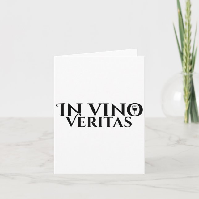 Carte À Vino Veritas _ Latin _ Rome Antique _ Aimer Le V (Devant)