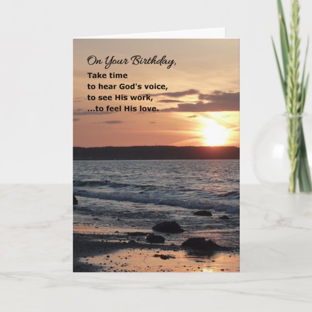 Carte À Votre Anniversaire, Prenez Le Temps...Religieux (Devant)