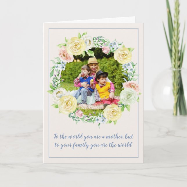 Carte À votre famille, vous êtes la fête des mères du mo (Devant)