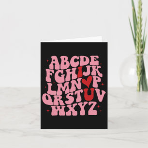 Carte Abc Alphabet Je T'Aime Professeur D'Anglais Saint-