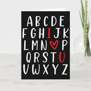 Carte Abc Alphabet Je T'Aime Professeur D'Anglais Saint-
