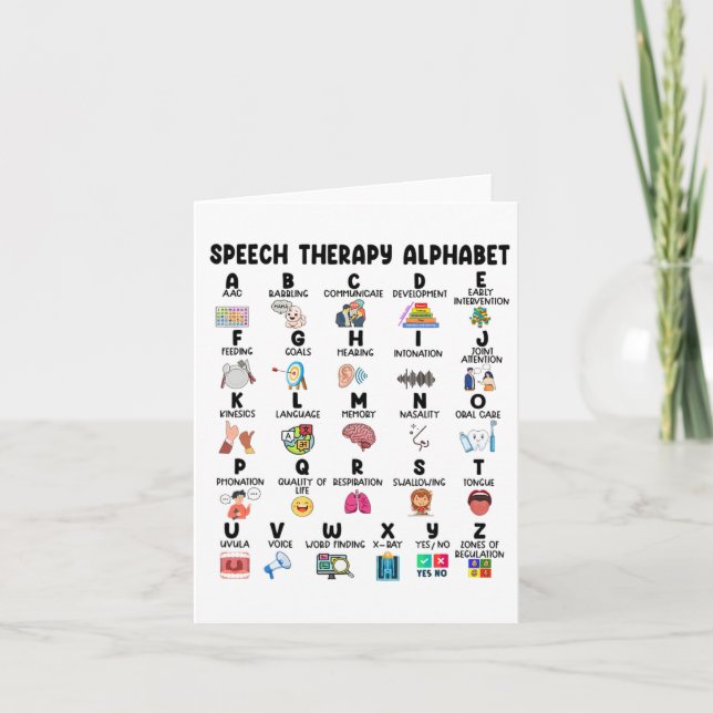 Carte Abc De La Thérapie De La Parole Alphabet Voix Lang (Devant)