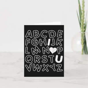 Carte Abc I Love You Alphabet Enseignants Jour Valentine