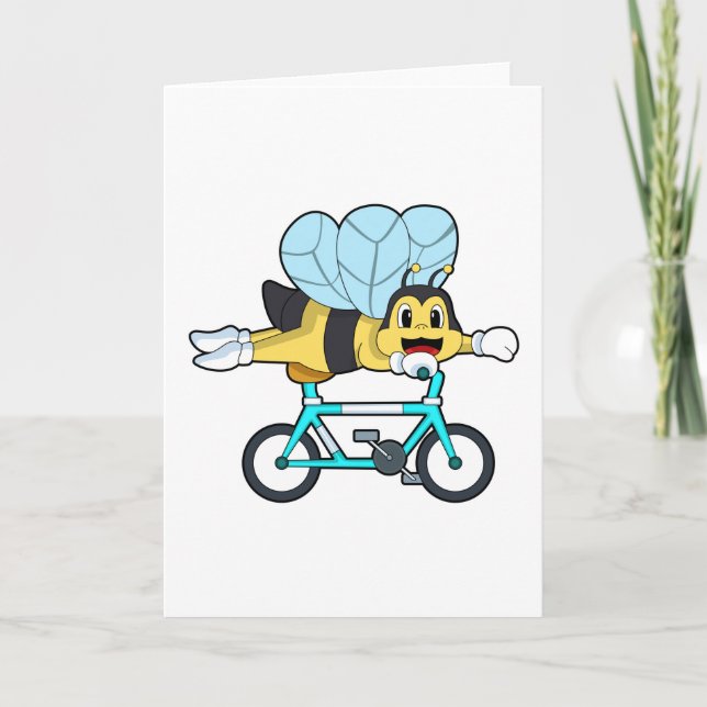 Carte Abeille à bicyclette (Devant)