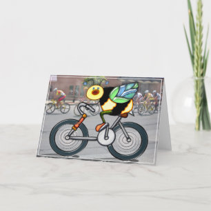 Carte Abeille en vélo en course