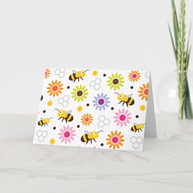 Carte Abeille & Fleurs (Devant)