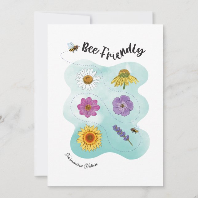 Carte Abeille - Harmonieux Nature (Devant)