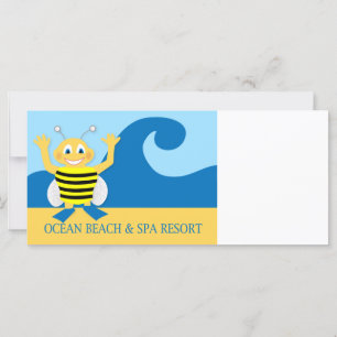 Carte Abeille sur la plage