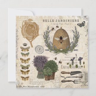 Carte Abeille Vintage française moderne