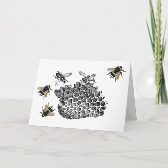 Carte Abeilles vintages (Devant)