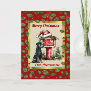 Carte Abercrombie Scottie Chien & Crest Noël personnalis