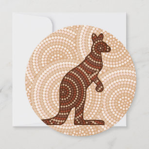 Carte Aboriginal kangaroo dot painting