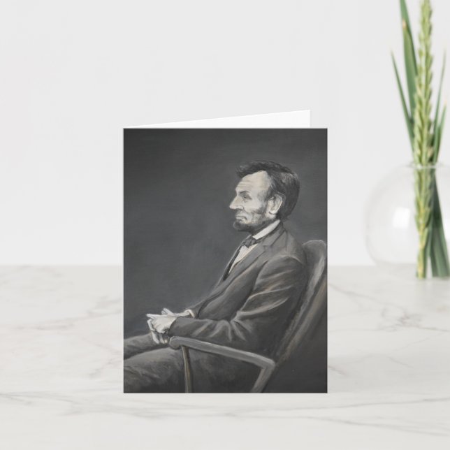 Carte Abraham Lincoln Portrait Art Note Card (Devant)