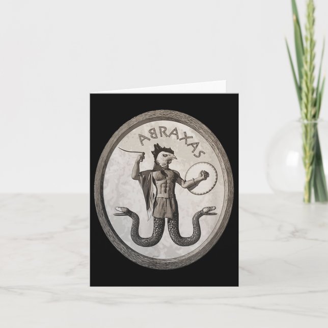 Carte Abraxas Symbole Gnostique Ésotérique Occulte Païen (Devant)