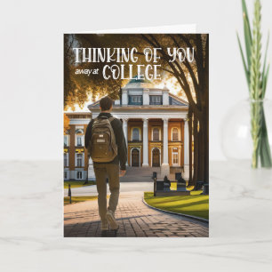 Carte Absent à l'école de pensée de vous Étudiant mâle
