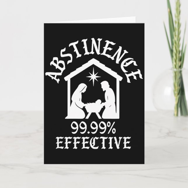 Carte Abstinence 99.99 Percent Effective Nativity Christ (Devant)