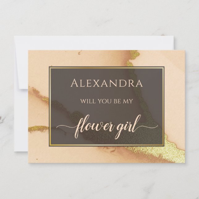 Carte Abstrait de corail moderne 💡 Mariage d'huile d'en (Devant)