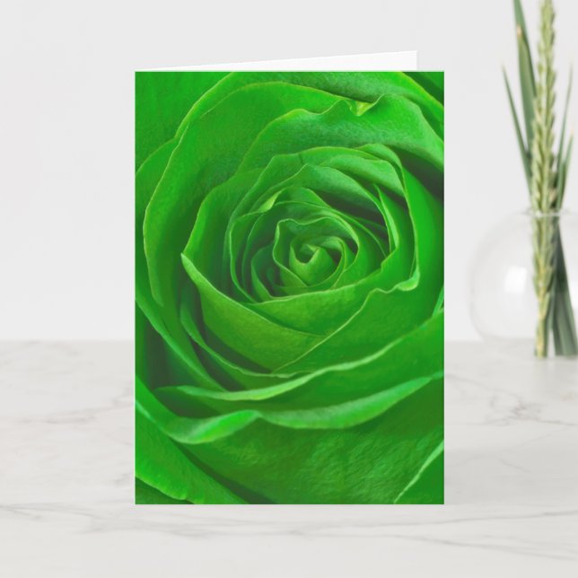 Carte Abstrait Emerald Green Rose Center Photographie (Devant)