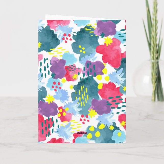 Carte Abstrait floral (Dos)