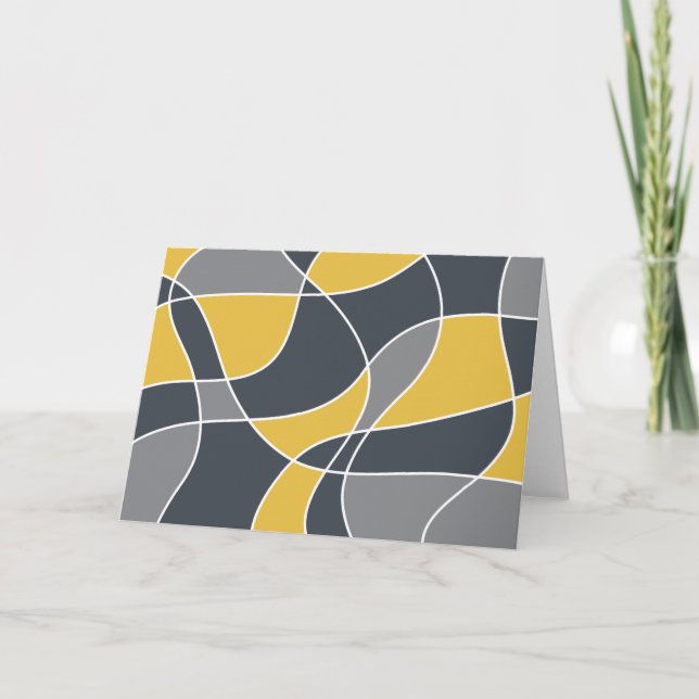 Carte Abstrait, moderne, géométrique, motif tendance (Devant)