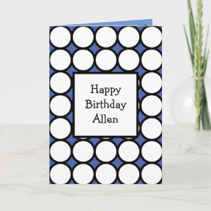 Carte Abstrait moderne personnalisé Joyeux anniversaire