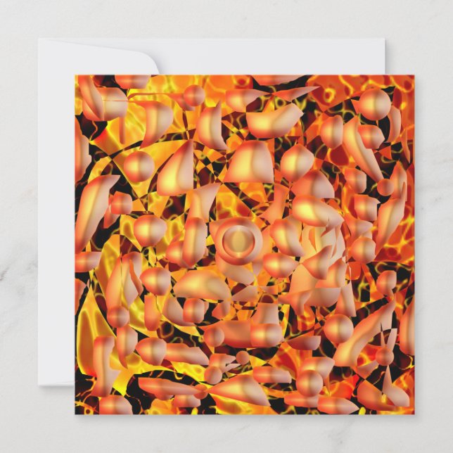 Carte Abstrait orange (Devant)