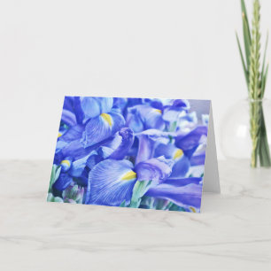 Carte Abstraite Blue Dutch Iris Flowers