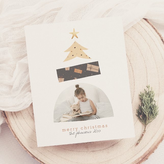 Carte Abstraite de vacances photo Arbre de Noël Bu (Créateur téléchargé)