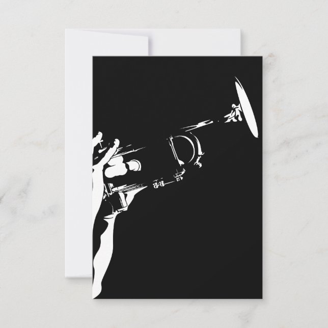 Carte Abstraite Jazz Trumpet RSVP (Devant)