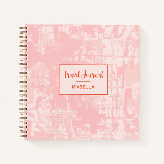 Carte Abstraite moderne Motif Travel Journal (Devant)