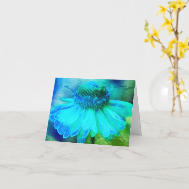 Carte Abstraite Zinnia Flower Note (Fleur jaune)