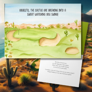 Carte Abuelito, parcours de golf dans le désert pour ann