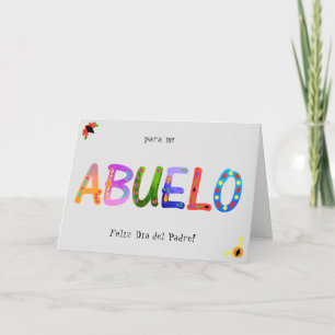 Carte ABUELO Bold Geometry Boho Father’s Day Card