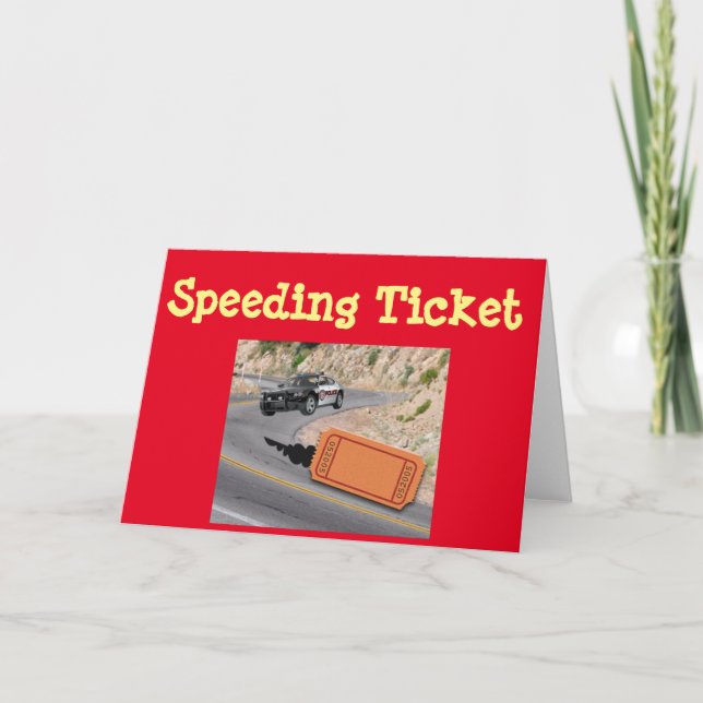 Carte Accélérer voiture de police obtenir le billet PERS (Devant)