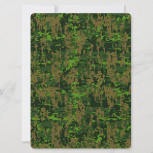 Carte Accent Camouflage numérique de style Woodland