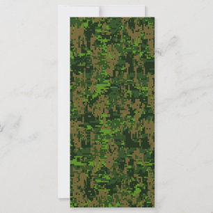 Carte Accent Camouflage numérique de style Woodland