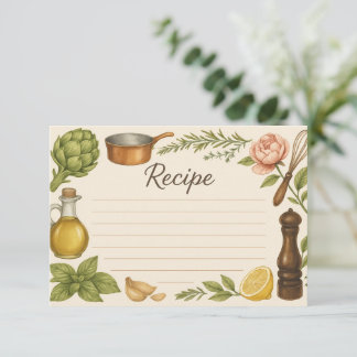 Carte Accents of Tuscany Recipe Card