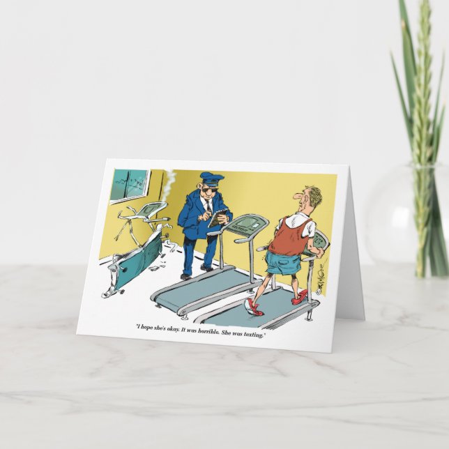 Carte Accident de tapis roulant de bande dessinée (Devant)